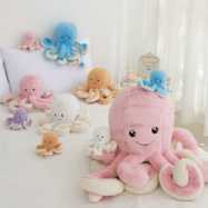 新款章鱼毛绒玩具八爪鱼公仔儿童生日节日礼物布娃娃毛绒玩偶