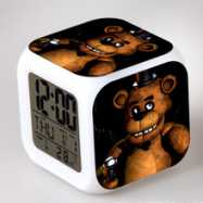玩具熊七彩闹钟 学生儿童创意个性电子礼品 LED数字闹钟