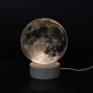 热销创意北欧3D月球小夜灯新奇特床头灯可定制亚克力usb台灯