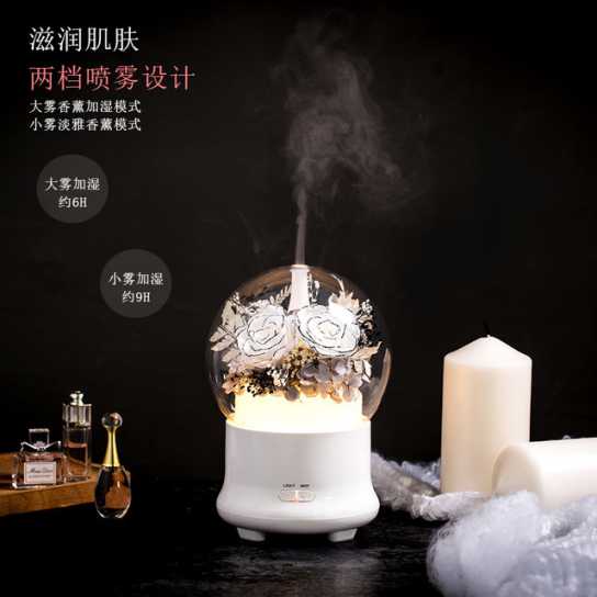 新品创意永生花香薰机加湿器节庆生日实物礼物企业礼品