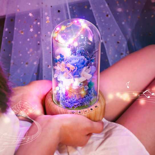 新品许愿流光瓶蓝牙音响氛围灯圣诞节礼物创意LED小夜灯