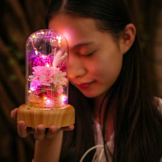 新品许愿流光瓶蓝牙音响氛围灯圣诞节礼物创意LED小夜灯