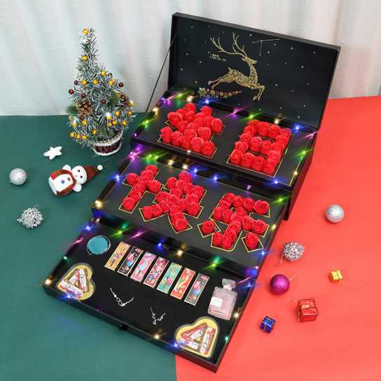 香皂花礼盒巧克力圣诞节礼物新品创意新奇实用情人节礼物