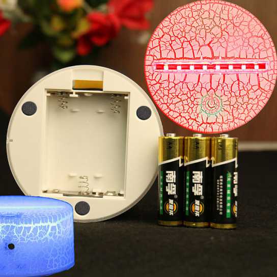 新奇特创意3D灯七彩变色曼联球队触摸小夜灯床头氛围灯usb灯