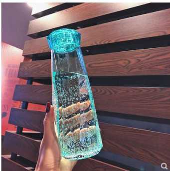 韩版创意礼品水杯钻石杯网红玻璃水杯子清新ins透明钻石玻璃杯
