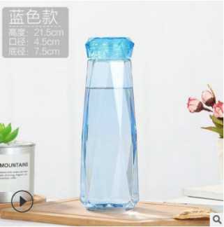 韩版创意礼品水杯钻石杯网红玻璃水杯子清新ins透明钻石玻璃杯