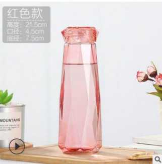 韩版创意礼品水杯钻石杯网红玻璃水杯子清新ins透明钻石玻璃杯