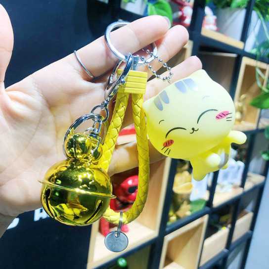 卡通可爱熊猫公仔钥匙扣创意男女编织绳钥匙链包包挂件小礼品