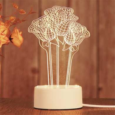 爆款 创意礼品3d小夜灯 led卧室装饰插电小台灯 生日礼物