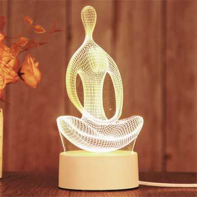 爆款 创意礼品3d小夜灯 led卧室装饰插电小台灯 生日礼物