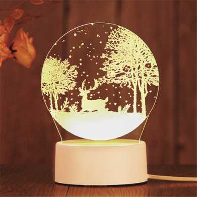 爆款 创意礼品3d小夜灯 led卧室装饰插电小台灯 生日礼物