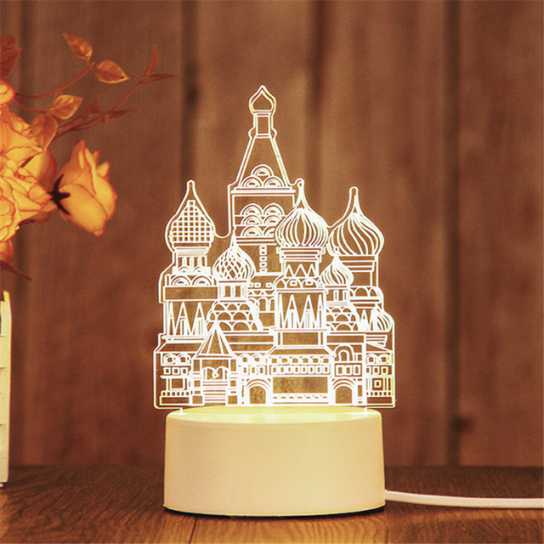爆款 创意礼品3d小夜灯 led卧室装饰插电小台灯 生日礼物