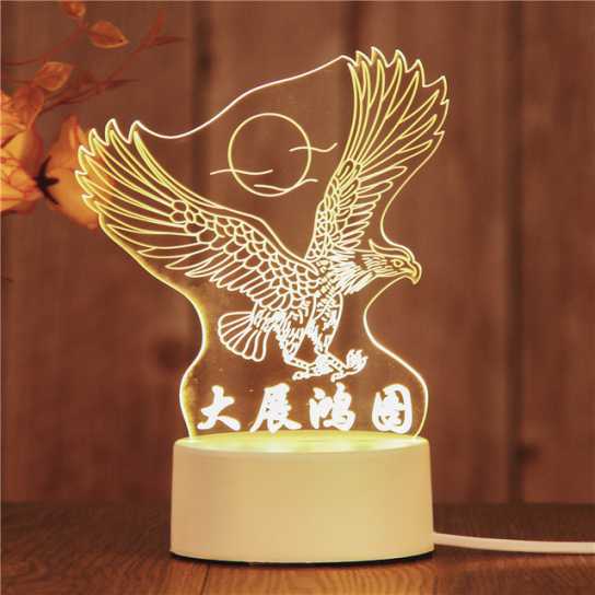 爆款 创意礼品3d小夜灯 led卧室装饰插电小台灯 生日礼物