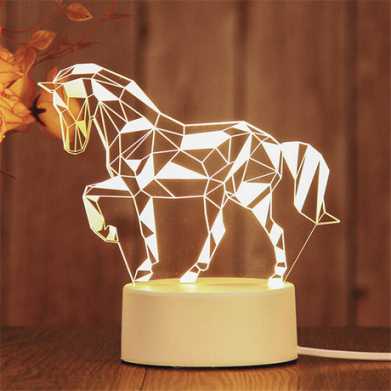 爆款 创意礼品3d小夜灯 led卧室装饰插电小台灯 生日礼物