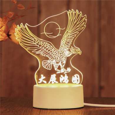 爆款 创意礼品3d小夜灯 led卧室装饰插电小台灯 生日礼物