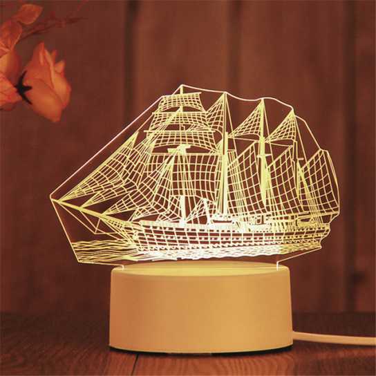 爆款 创意礼品3d小夜灯 led卧室装饰插电小台灯 生日礼物