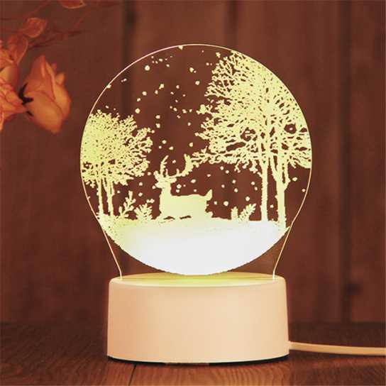 爆款 创意礼品3d小夜灯 led卧室装饰插电小台灯 生日礼物