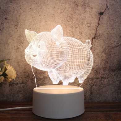 爆款活动促销礼品实用礼物3d小夜灯 母亲节礼物台灯定制logo