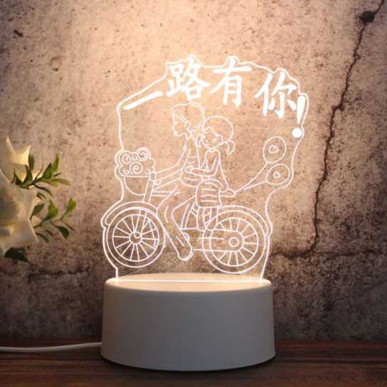 爆款活动促销礼品实用礼物3d小夜灯 母亲节礼物台灯定制logo