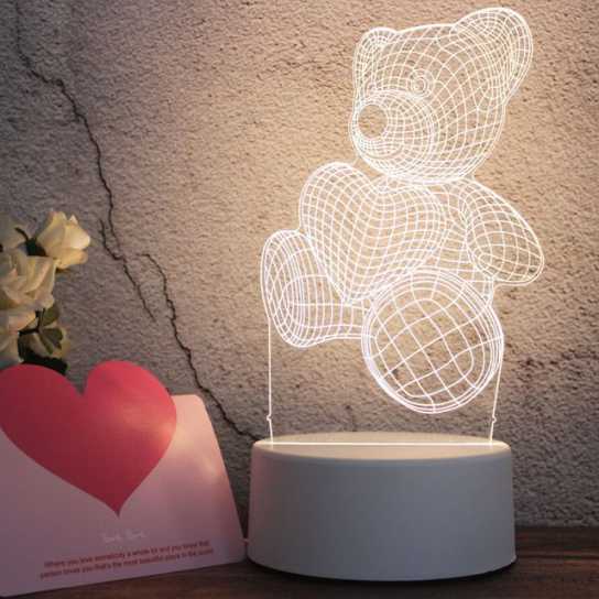 爆款活动促销礼品实用礼物3d小夜灯 母亲节礼物台灯定制logo