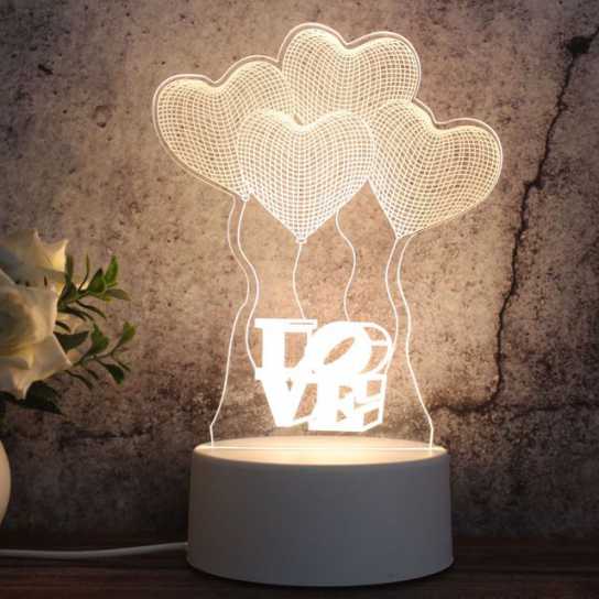 爆款活动促销礼品实用礼物3d小夜灯 母亲节礼物台灯定制logo