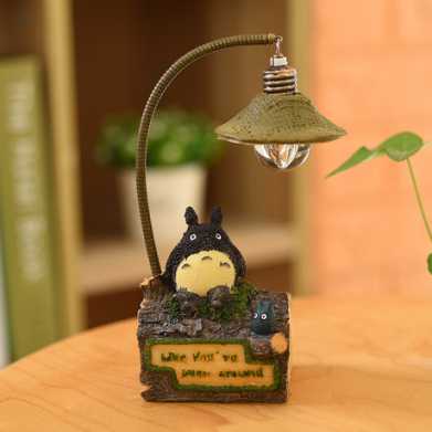 日式杂货森林精灵猫小夜灯卧室摆件树脂工艺品学生生日礼物