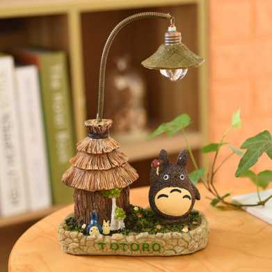 日式杂货森林精灵猫小夜灯卧室摆件树脂工艺品学生生日礼物