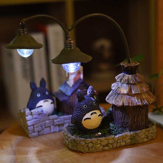 日式杂货森林精灵猫小夜灯卧室摆件树脂工艺品学生生日礼物