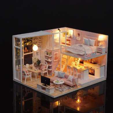 智趣屋diy小屋别墅静待时光手工拼装玩具房子创意生日礼物送女友