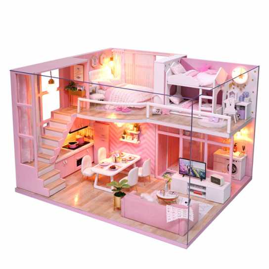 智趣屋diy小屋别墅静待时光手工拼装玩具房子创意生日礼物送女友