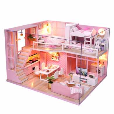 智趣屋diy小屋别墅静待时光手工拼装玩具房子创意生日礼物送女友