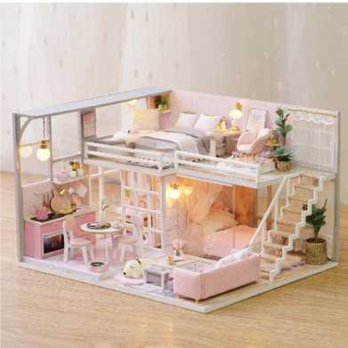 智趣屋diy小屋别墅静待时光手工拼装玩具房子创意生日礼物送女友
