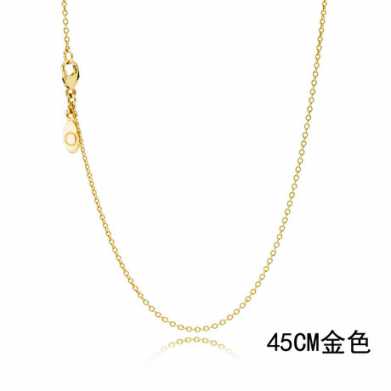 时尚简约百搭玫瑰金色S925银基础项链女DIY纯银锁骨链情人节礼物