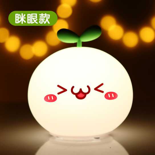 情人节礼物硅胶拍拍灯 七彩卡通氛围灯led卧室伴睡小夜灯创意礼品
