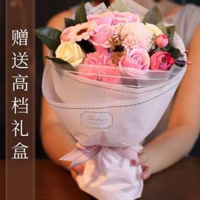 亚马逊香皂花礼盒肥皂花玫瑰花束情人节父亲节礼物创意永生花
