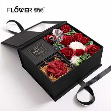 薇尚手工制作香皂花礼盒七夕情人节父亲节花束手工皂礼品高端礼盒