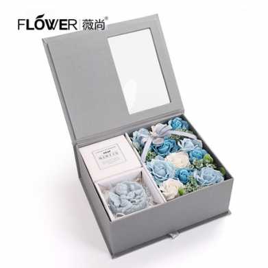 薇尚手工制作香皂花礼盒七夕情人节父亲节花束手工皂礼品高端礼盒