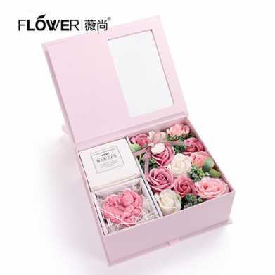 薇尚手工制作香皂花礼盒七夕情人节父亲节花束手工皂礼品高端礼盒