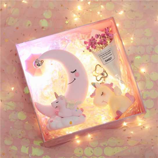 少女心走心生日礼物女生独角兽星星灯礼盒炫彩送女孩闺蜜朋友情侣