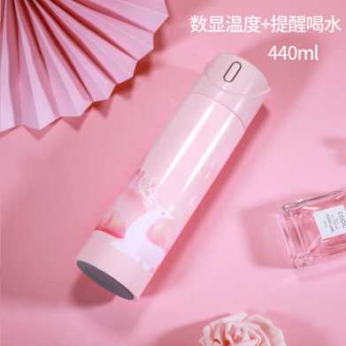 新款保温杯 304不锈钢便携保温水杯 温度显示学生礼品智能保温杯