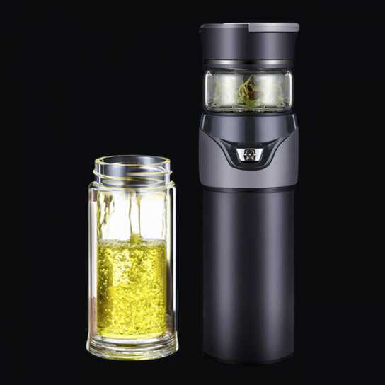 礼品男士商务茶水分离泡茶杯304不锈钢保温杯子车载双层玻璃水杯