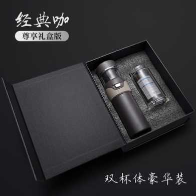 礼品男士商务茶水分离泡茶杯304不锈钢保温杯子车载双层玻璃水杯