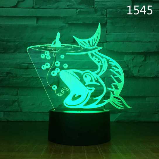 新奇特电子礼品3d小夜灯创意亚克力装饰氛围灯led七彩触摸床头灯