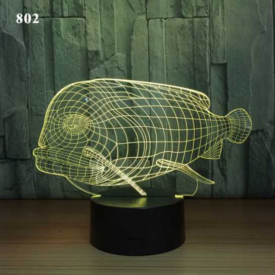 新奇特电子礼品3d小夜灯创意亚克力装饰氛围灯led七彩触摸床头灯