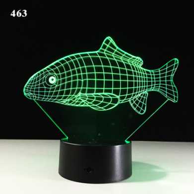 新奇特电子礼品3d小夜灯创意亚克力装饰氛围灯led七彩触摸床头灯
