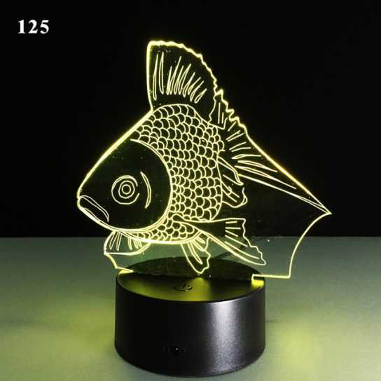 新奇特电子礼品3d小夜灯创意亚克力装饰氛围灯led七彩触摸床头灯