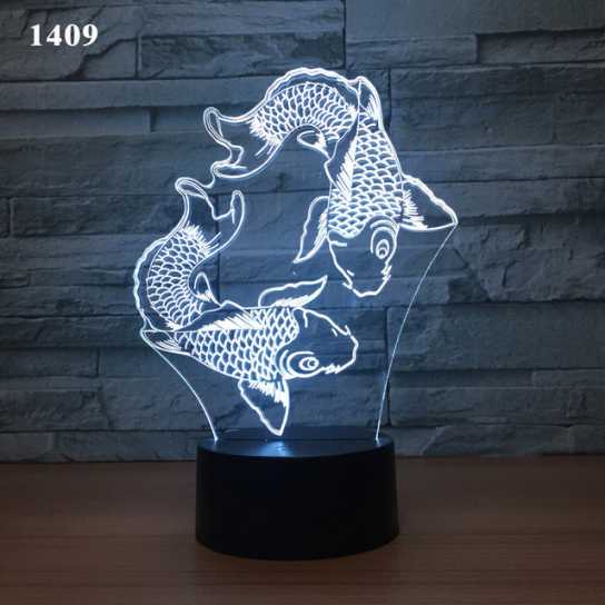 新奇特电子礼品3d小夜灯创意亚克力装饰氛围灯led七彩触摸床头灯