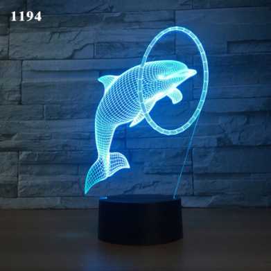 新奇特电子礼品3d小夜灯创意亚克力装饰氛围灯led七彩触摸床头灯