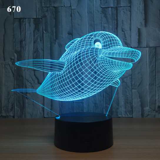 新奇特电子礼品3d小夜灯创意亚克力装饰氛围灯led七彩触摸床头灯