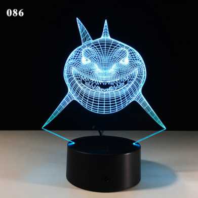 新奇特电子礼品3d小夜灯创意亚克力装饰氛围灯led七彩触摸床头灯